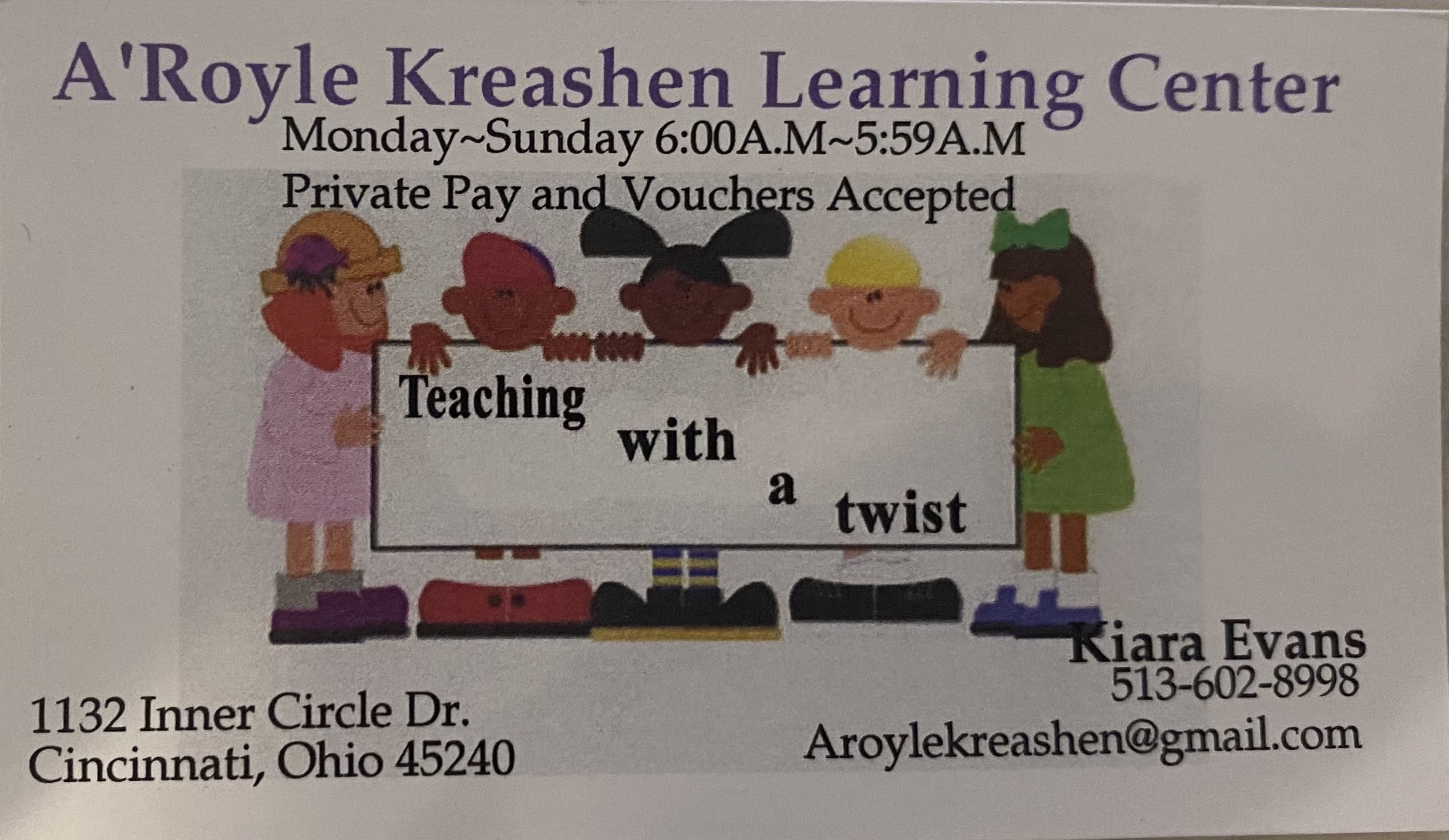 A’Royle Kreashen Learning Center logo